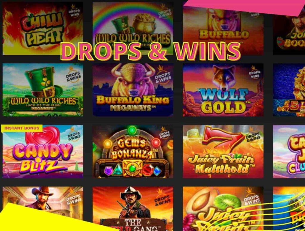 Drops & Wins games at Booi Casino
