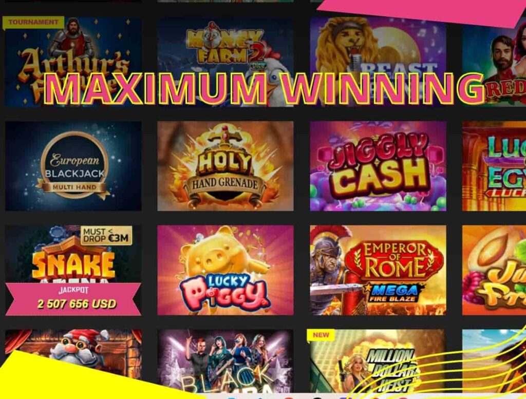 Booi casino Maximum Winning Games