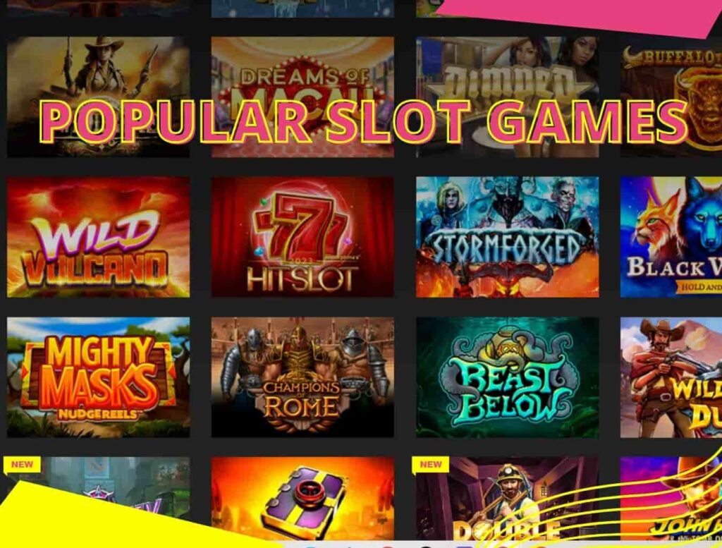 Popular Slots Games at Booi website review