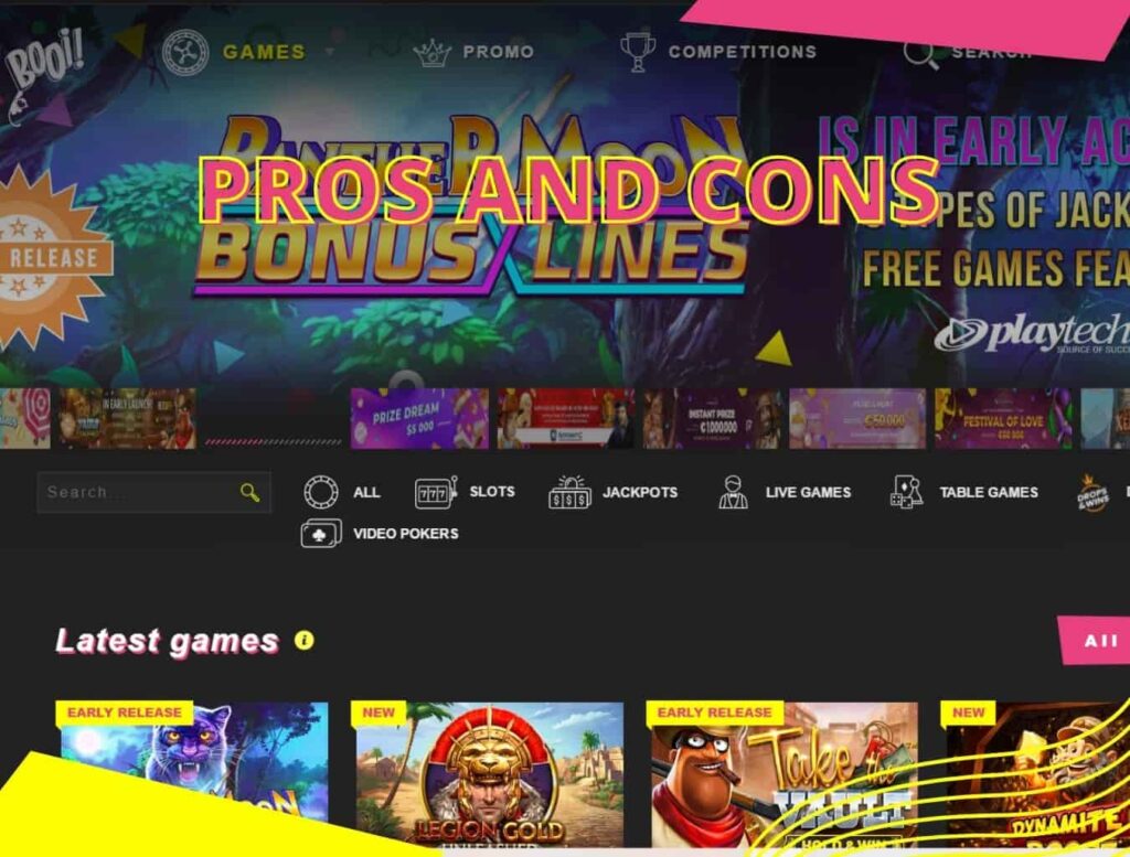 Pros and Cons of Booi casino games