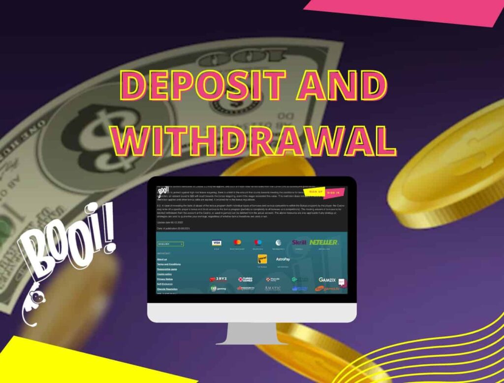 booi casino deposit withdrawal options in India